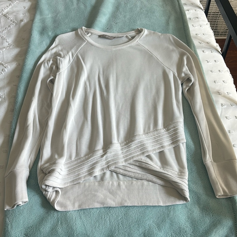 Athleta off white small sweatshirt